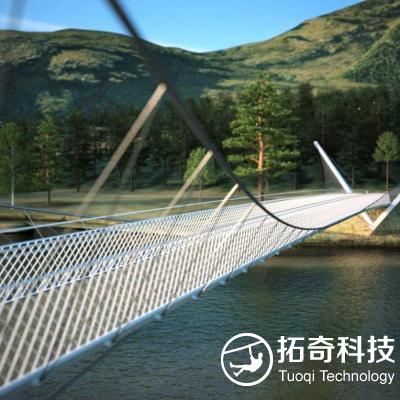 景观吊桥  绳网吊桥