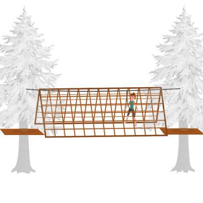 冒险公园 攀爬障碍-爬网