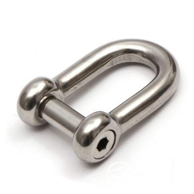 Stainless steel D-shaped shackle